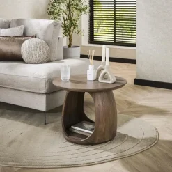 Kalfort Bijzettafels|Luno Bijzettafel M Acaciahout bruin 64cm