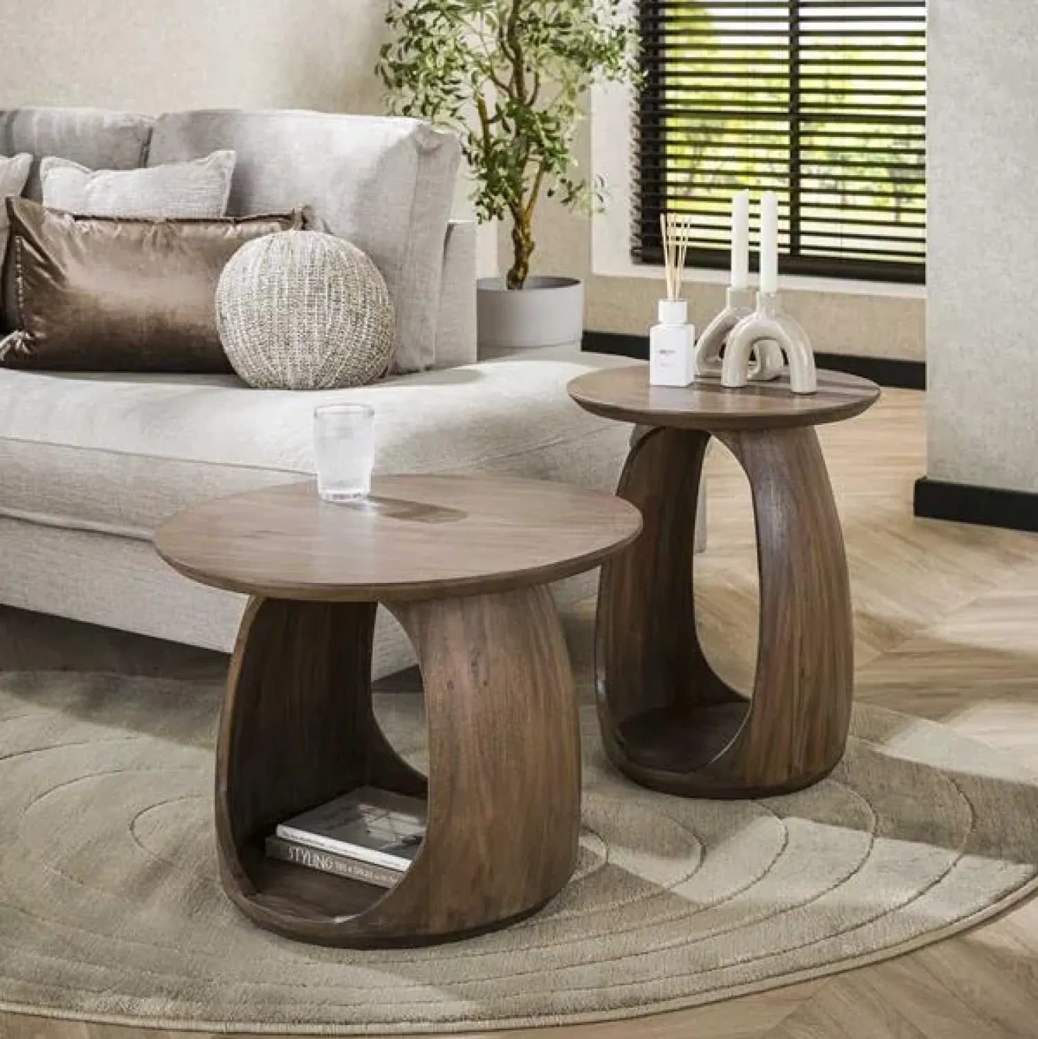 Kalfort Bijzettafels|Luno Bijzettafel M Acaciahout bruin 64cm