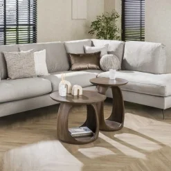 Kalfort Bijzettafels|Luno Bijzettafel M Acaciahout bruin 64cm