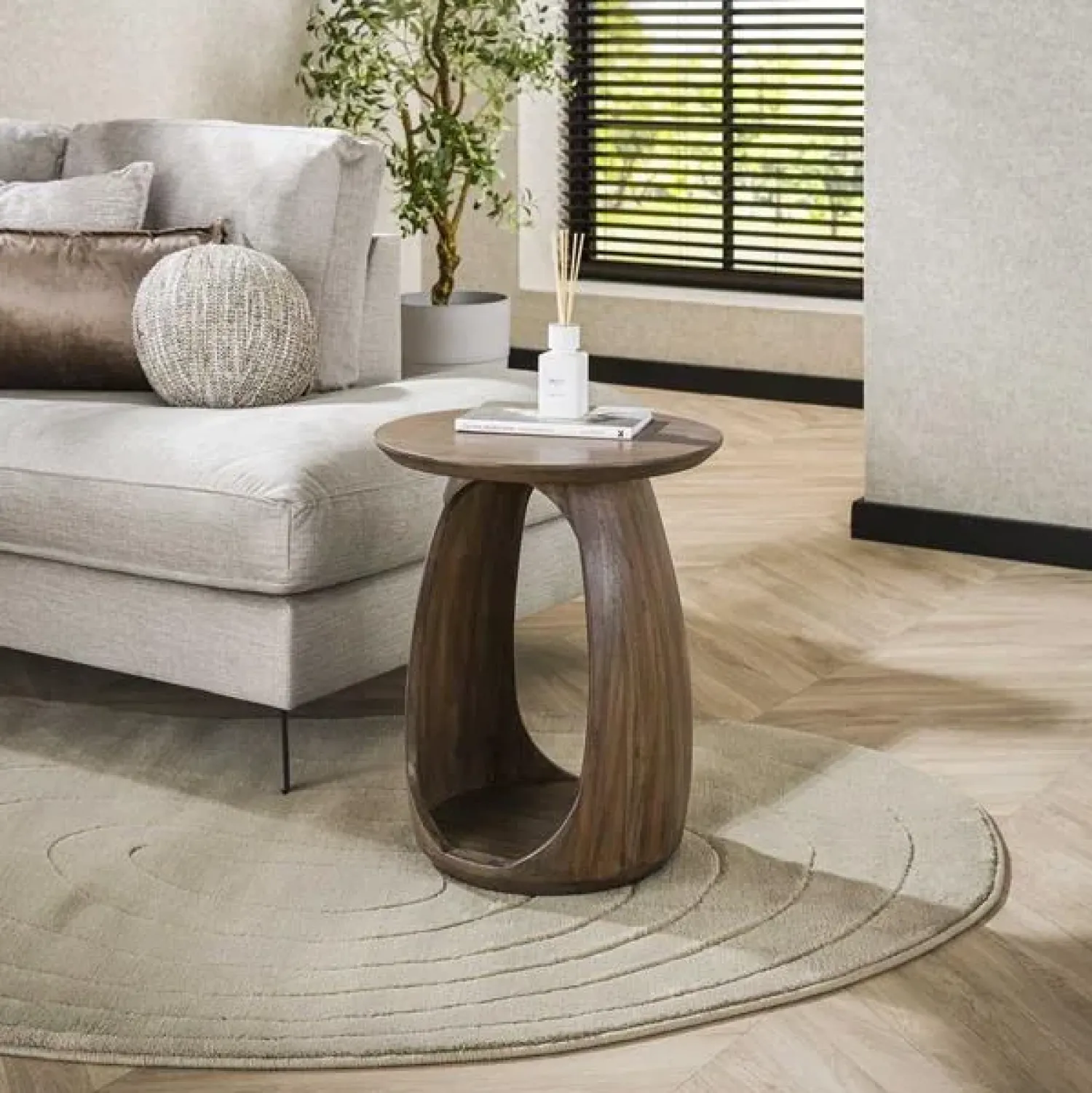 Kalfort Bijzettafels|Luno Bijzettafel S Acaciahout bruin 49cm