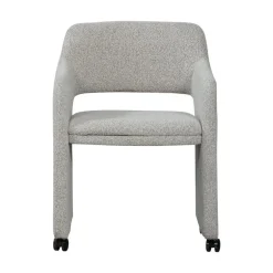 WOOOD Eetkamerstoelen|Lyric Eetkamerstoel Met Wielen Greige