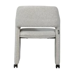 WOOOD Eetkamerstoelen|Lyric Eetkamerstoel Met Wielen Greige