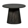 WOOOD Salontafels|Maan Salontafel rond MDF Donkerbruin 60cm