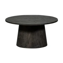 WOOOD Salontafels|Maan Salontafel rond MDF Donkerbruin 80cm