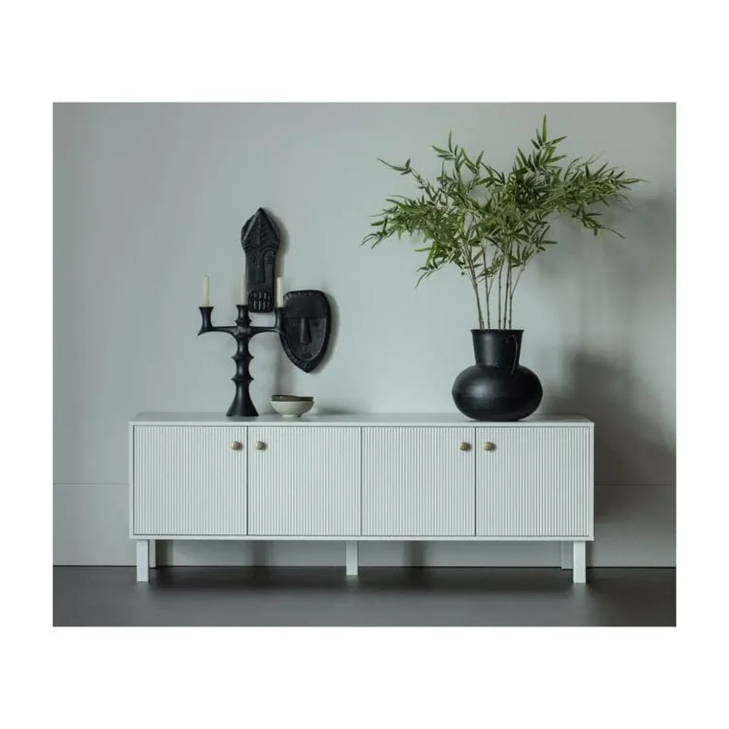 WOOOD Industriele Kasten|Tv Meubels|Madu TV Meubel Dennenhout Wolkengrijs 160cm