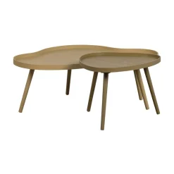 WOOOD Salontafels|Mae Salontafel organisch hout alpaca 100cm