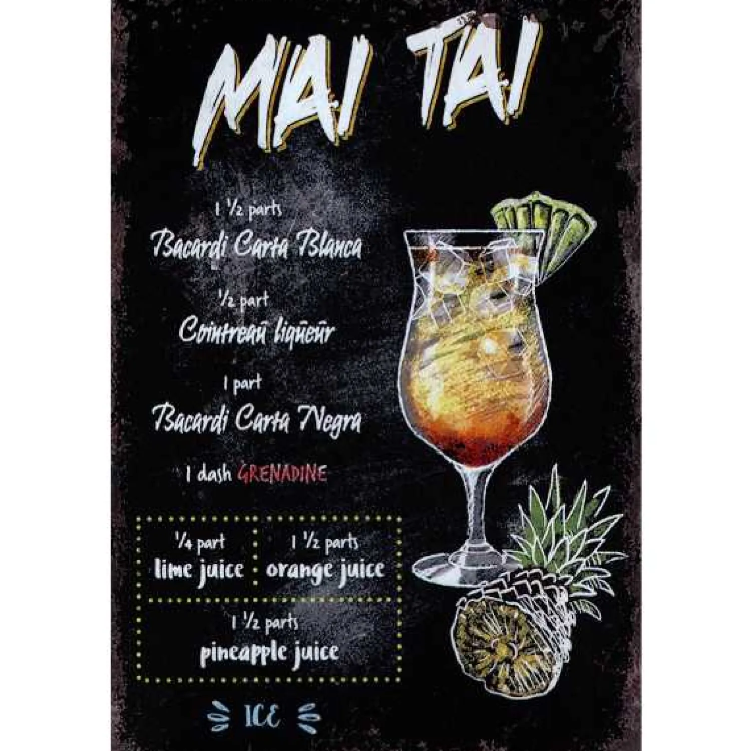 Cavetown Metalen Borden|Mai Tai - metalen bord