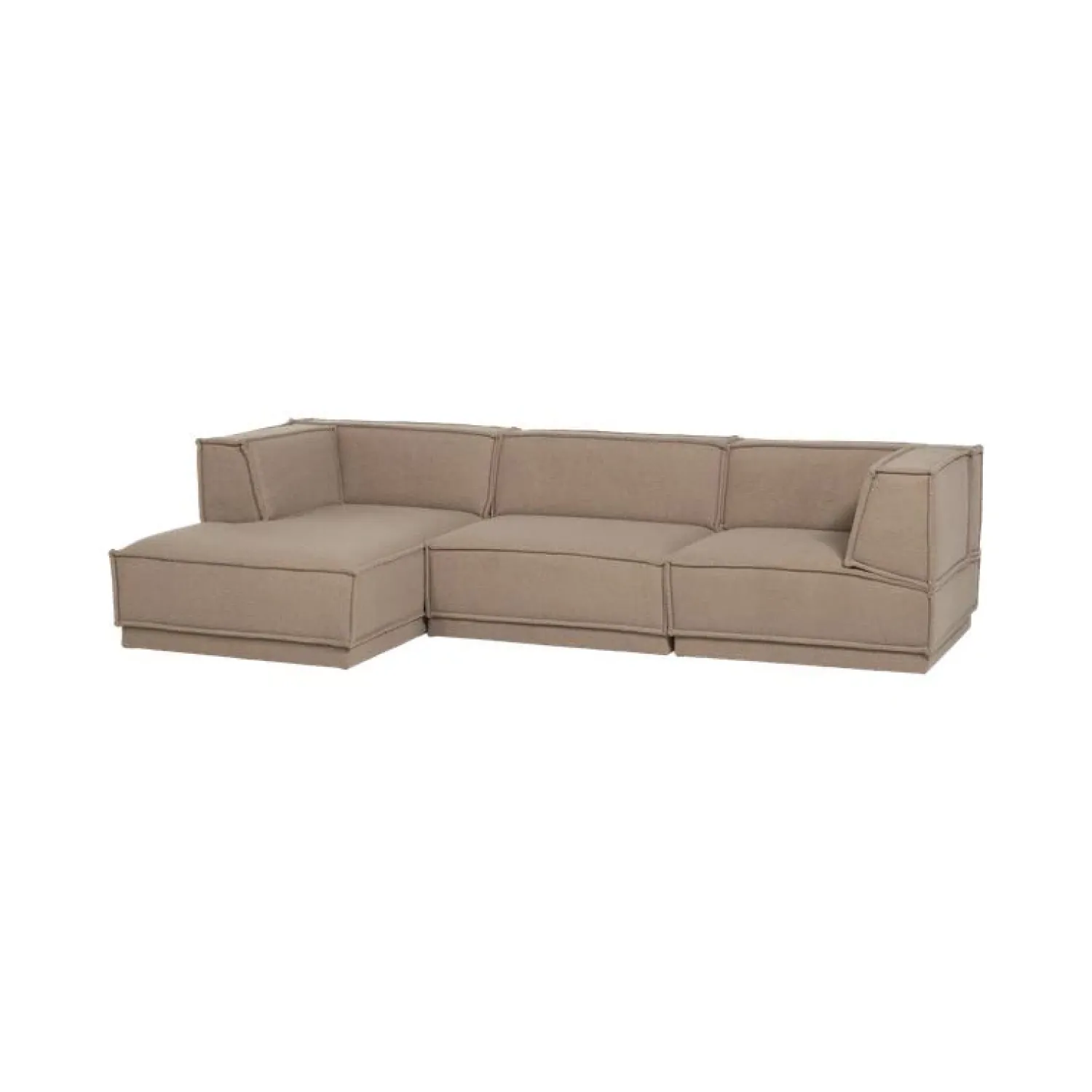 WOOOD Modulaire Banken|Manu Bank Chaise longue Links Teddy Taupe