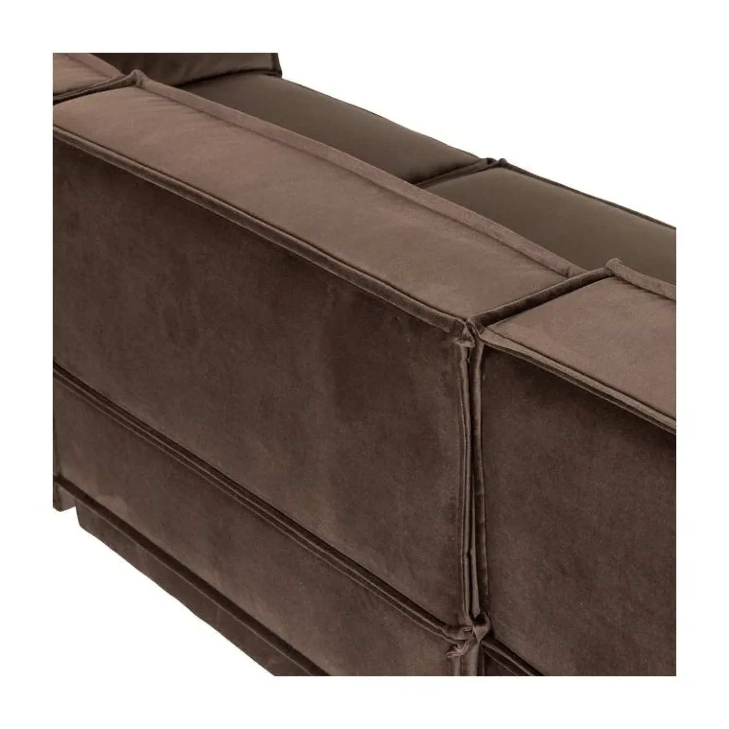 WOOOD Modulaire Banken|Manu Bank Chaise longue Links Velvet Bruin