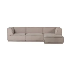 WOOOD Modulaire Banken|Manu Bank Chaise longue Rechts Grove chenille Naturel