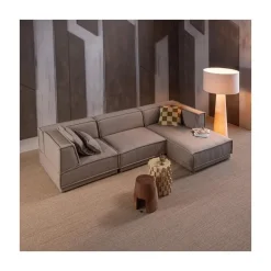 WOOOD Modulaire Banken|Manu Bank Chaise longue Rechts Grove chenille Naturel