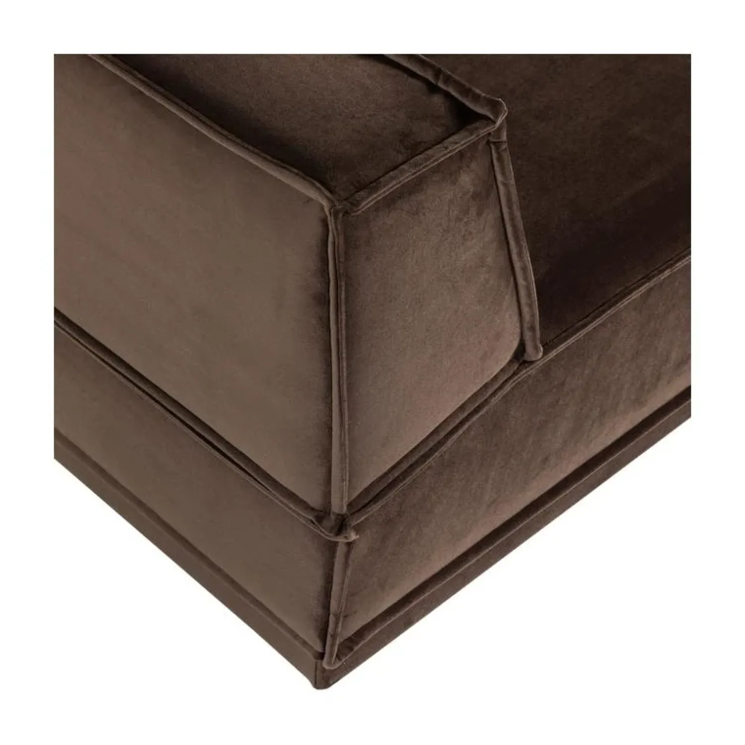 WOOOD Modulaire Banken|Manu Bank Chaise longue Rechts Velvet Bruin