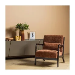 WOOOD Fauteuils|Mark Fauteuil Chenille Bruin