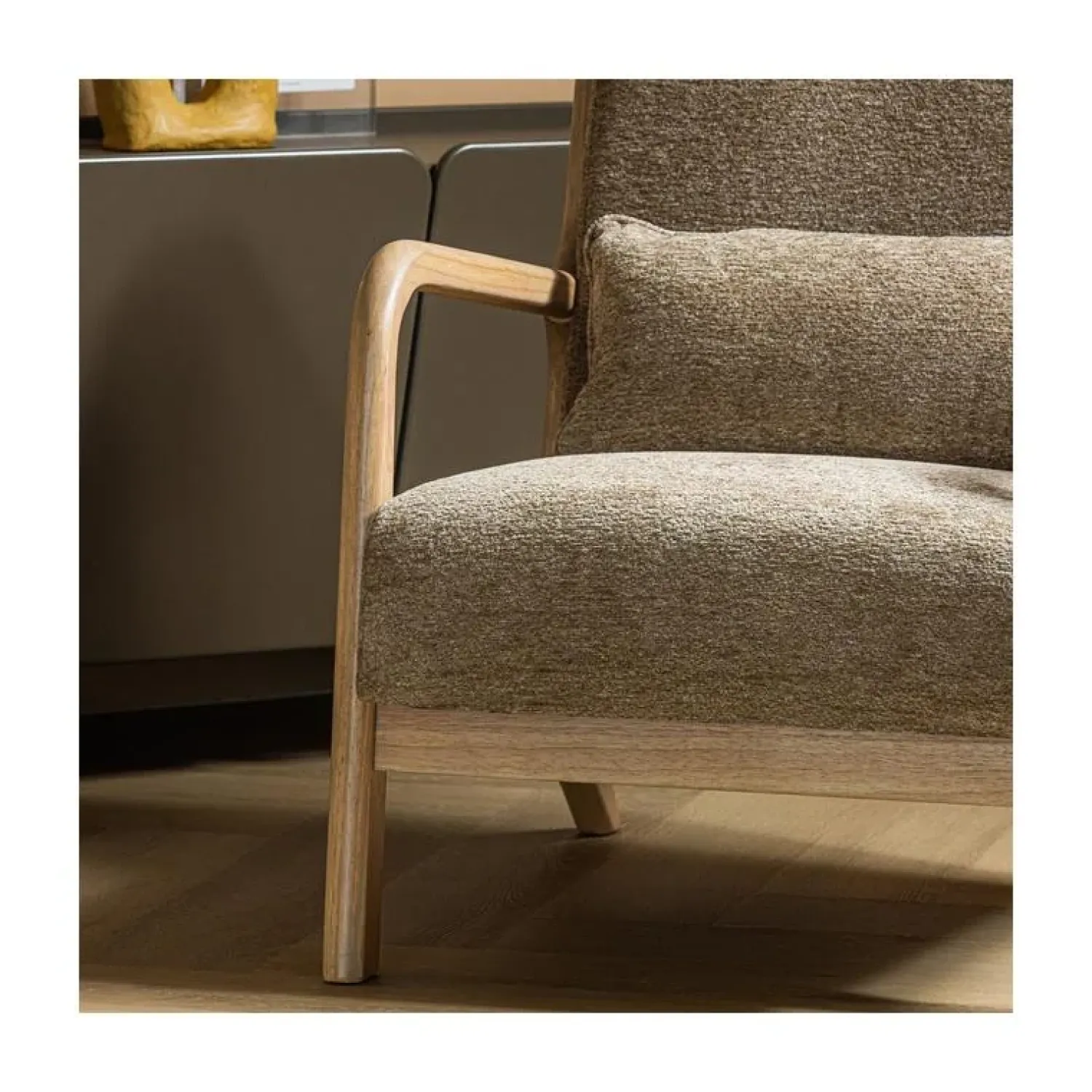 WOOOD Fauteuils|Mark Fauteuil Chenille Zand