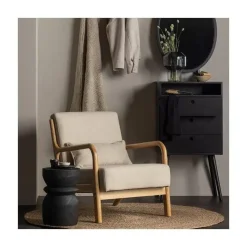 WOOOD Fauteuils|Mark Fauteuil Geweven Stof Naturel