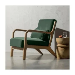 WOOOD Fauteuils|Mark Fauteuil Velvet Flesgroen