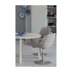 WOOOD Eetkamerstoelen|Marten Eetkamerstoel stof Zand