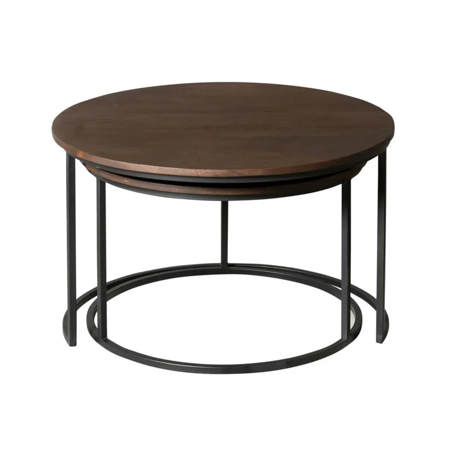 Furndea Salontafels|Martin Salontafel set van 3 rond Walnoot