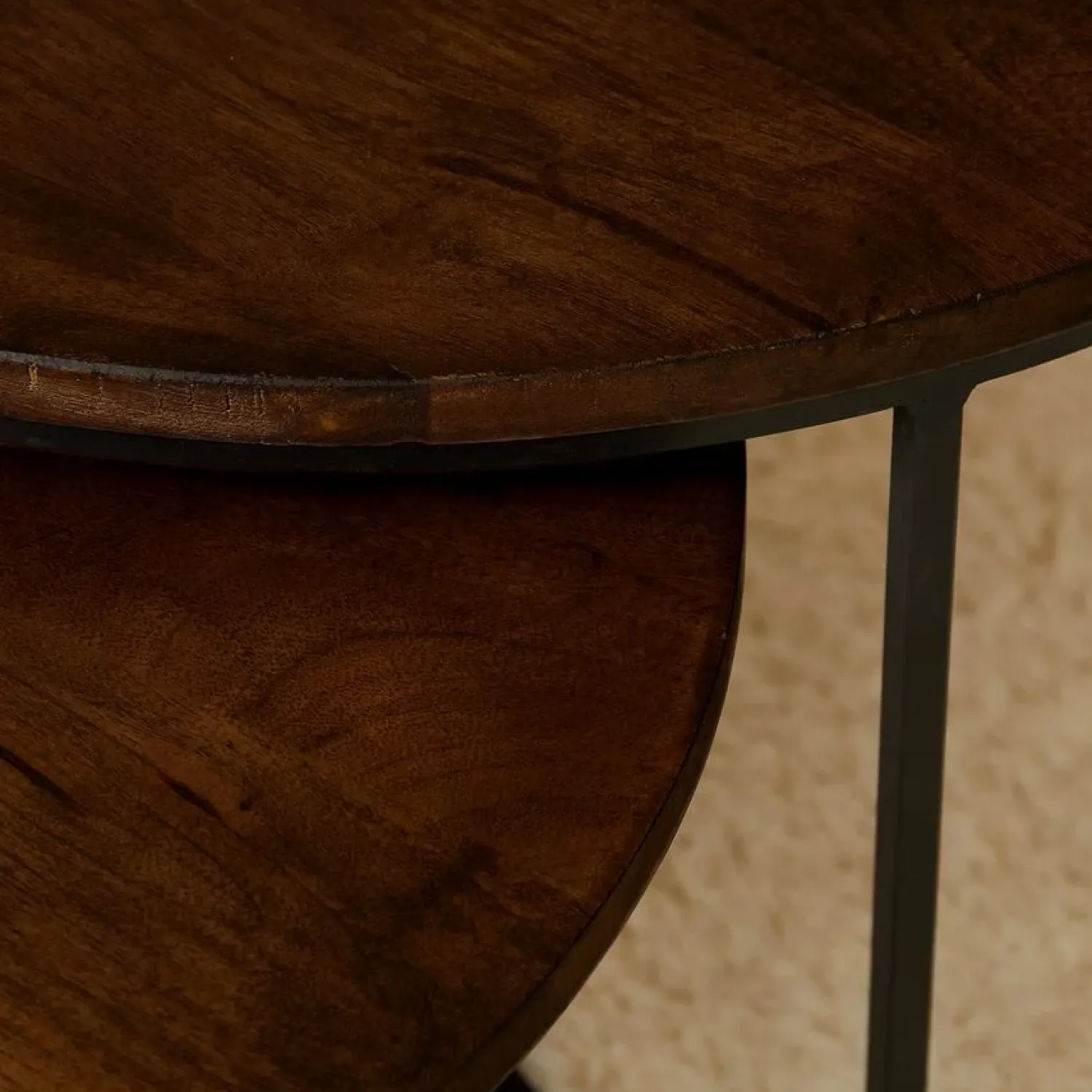 Furndea Salontafels|Martin Salontafel set van 3 rond Walnoot