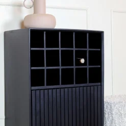 Furndea Wijnkasten|Wandkasten|Martin Wijnkast Zwart 55cm