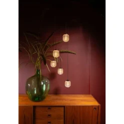 Steinmex Hanglampen|Glazen Hanglamp|Mary 5-lichts Hanglamp getrapt glas