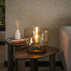 Kalfort Tafellampen|Vloerlampen|Masuka 1-lichts Vloerlamp Amber S 29cm