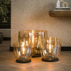 Kalfort Tafellampen|Vloerlampen|Masuka 1-lichts Vloerlamp Amber S 29cm