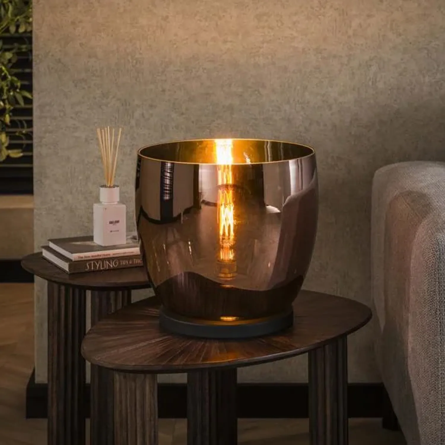 Kalfort Tafellampen|Vloerlampen|Masuka 1-lichts Vloerlamp Koper M 32cm