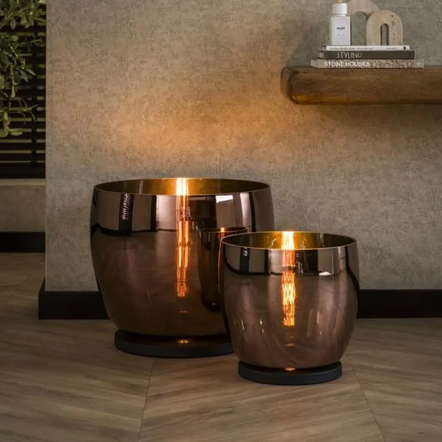 Kalfort Tafellampen|Vloerlampen|Masuka 1-lichts Vloerlamp Koper M 32cm