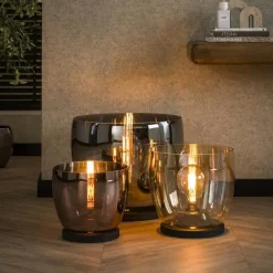 Kalfort Tafellampen|Vloerlampen|Masuka 1-lichts Vloerlamp Smoke L 41cm