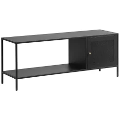 LykkeHome Industriele Kasten|Mathilde TV meubel zwart metaal 120cm