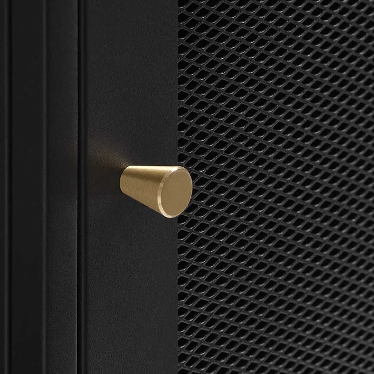 LykkeHome Industriele Kasten|Mathilde TV meubel zwart metaal 120cm