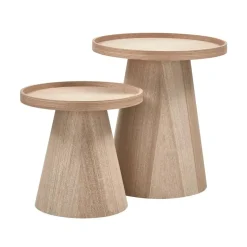 WOOOD Bijzettafels|Maud Bijzettafel Conisch rond MDF Naturel 45cm