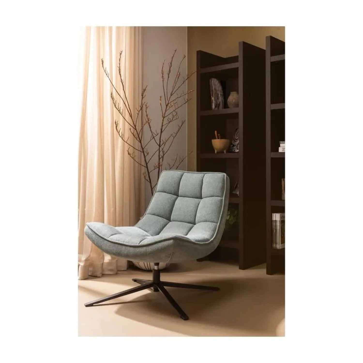 WOOOD Fauteuils|Maudi Draaifauteuil Blauw