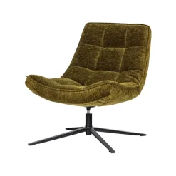 WOOOD Fauteuils|Maudi Draaifauteuil Chenille Groen