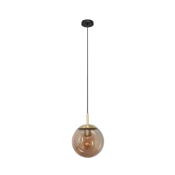Steinmex Hanglampen|Glazen Hanglamp|Maya 1-lichts Hanglamp 25cm Amber