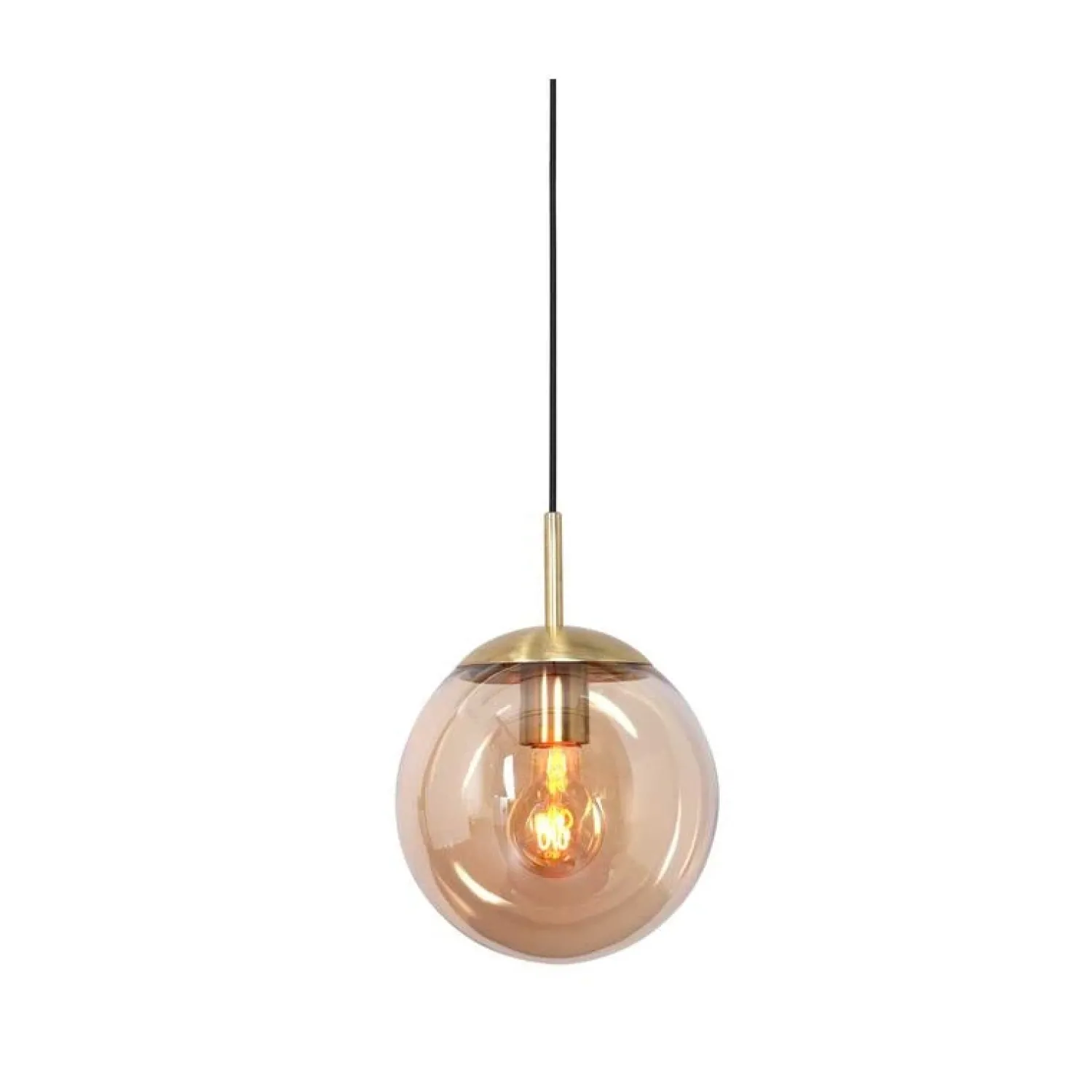 Steinmex Hanglampen|Glazen Hanglamp|Maya 1-lichts Hanglamp 25cm Amber