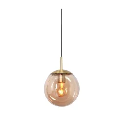Steinmex Hanglampen|Glazen Hanglamp|Maya 1-lichts Hanglamp 30cm Amber