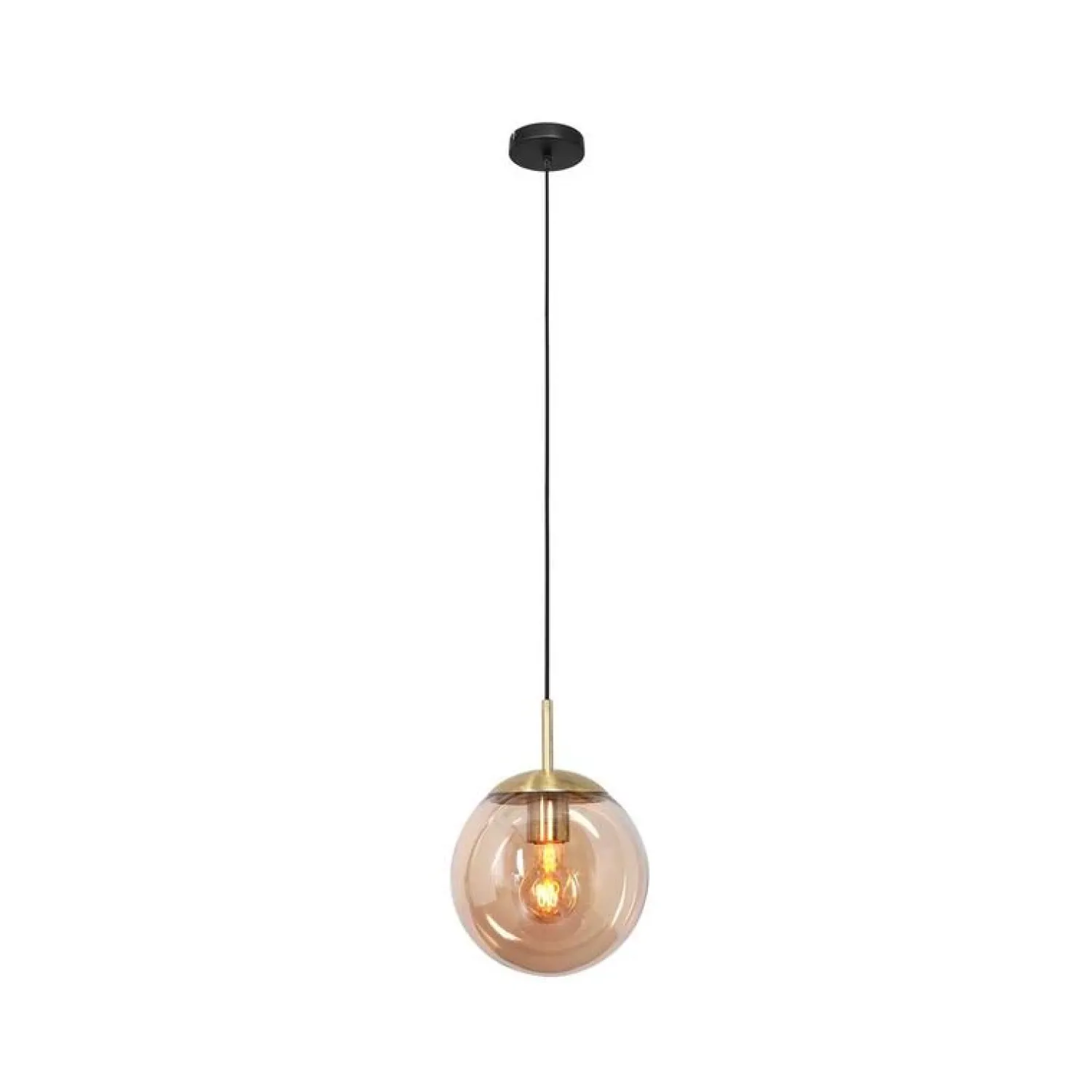 Steinmex Hanglampen|Glazen Hanglamp|Maya 1-lichts Hanglamp 20cm Amber
