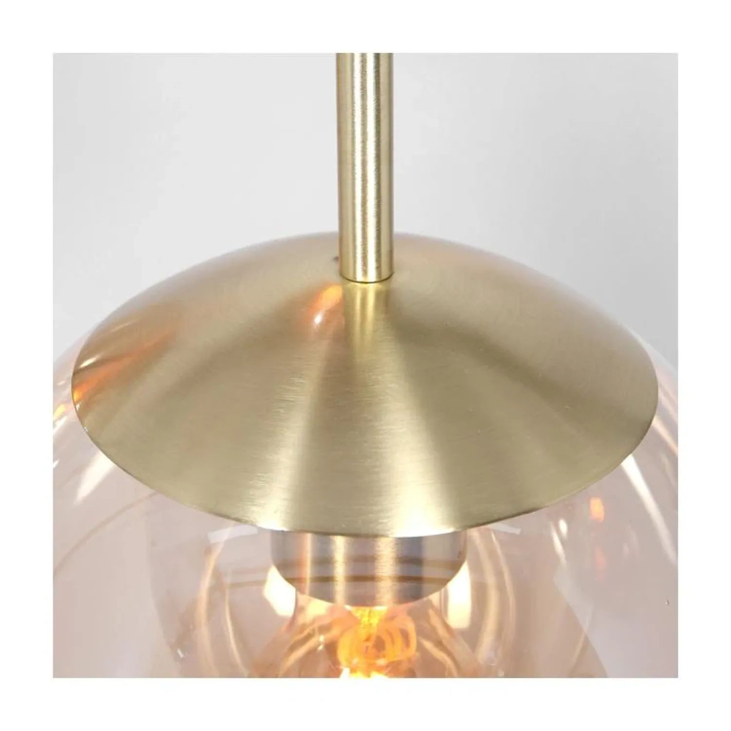 Kalfort Hanglampen|Glazen Hanglamp|Maya 5-lichts Hanglamp Getrapt Amber