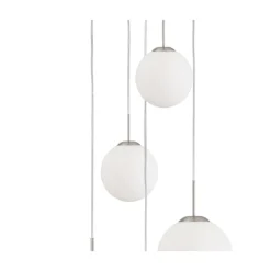 Steinmex Hanglampen|Glazen Hanglamp|Maya 5-lichts Hanglamp Getrapt Opaal wit