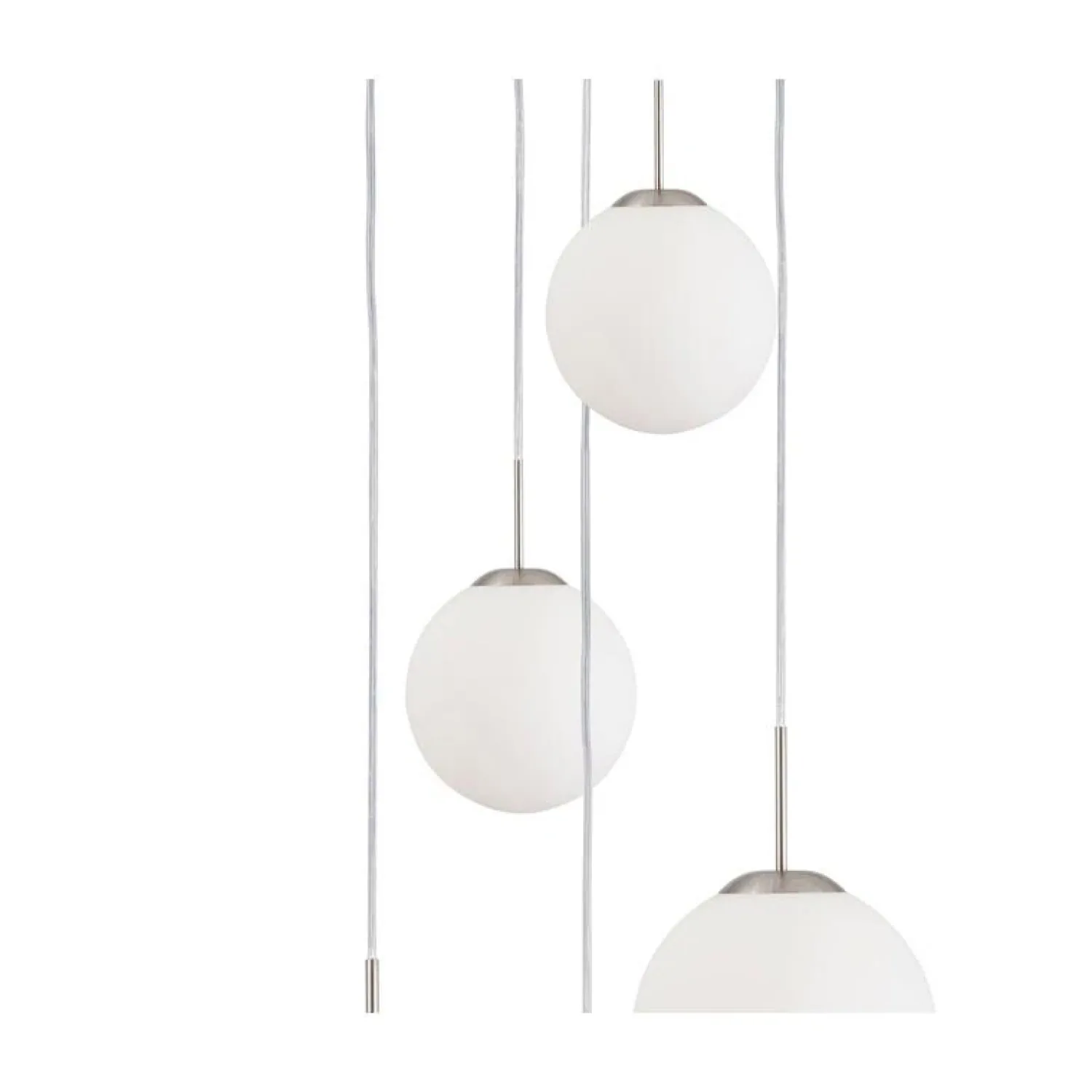 Steinmex Hanglampen|Glazen Hanglamp|Maya 5-lichts Hanglamp Getrapt Opaal wit