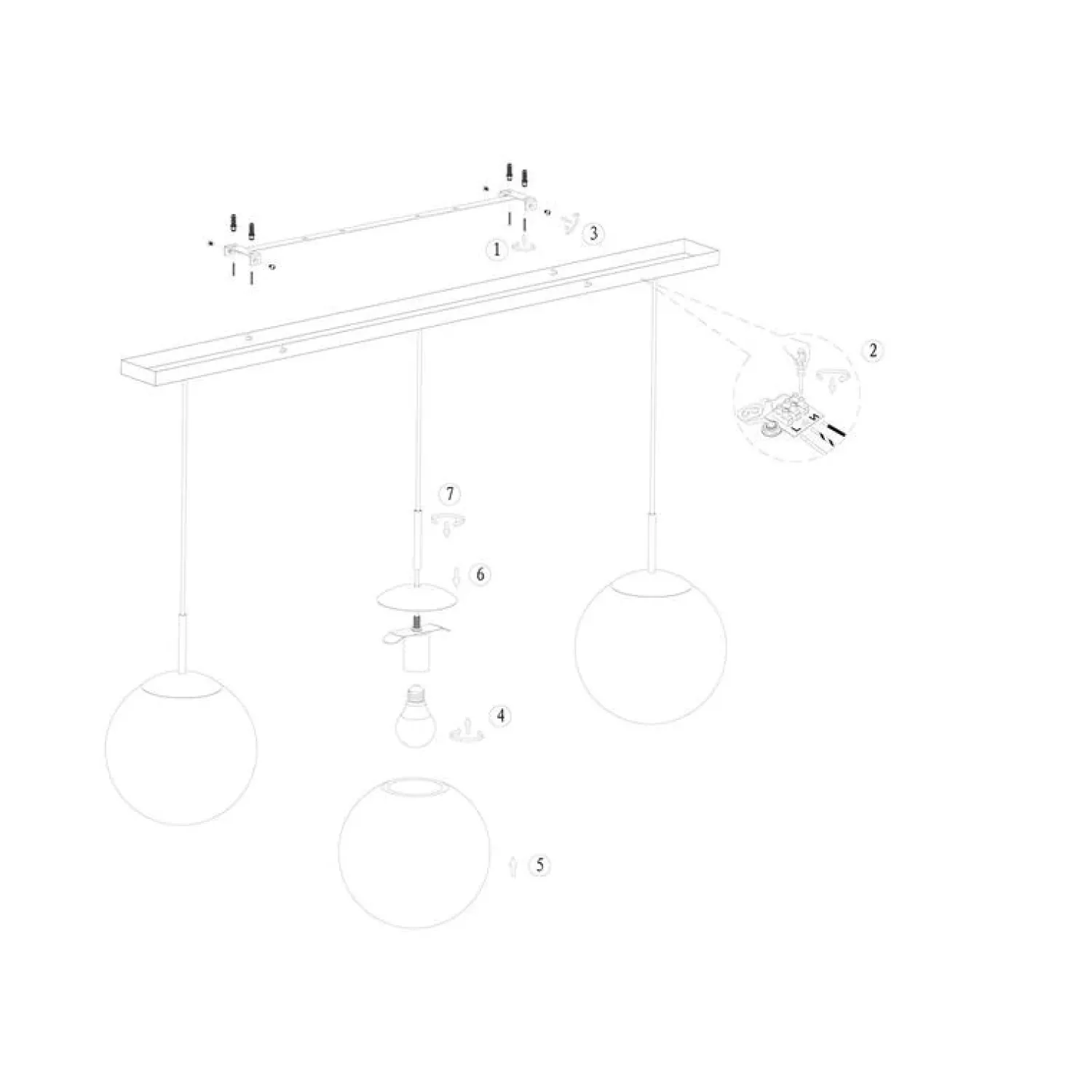Steinmex Hanglampen|Glazen Hanglamp|Maya 3-lichts Hanglamp Smoke