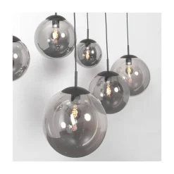 Steinmex Hanglampen|Glazen Hanglamp|Maya 6-lichts Hanglamp Smoke