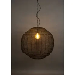 Dutchbone Hanglampen|Meezan 1-lichts Hanglamp Zwart 70cm