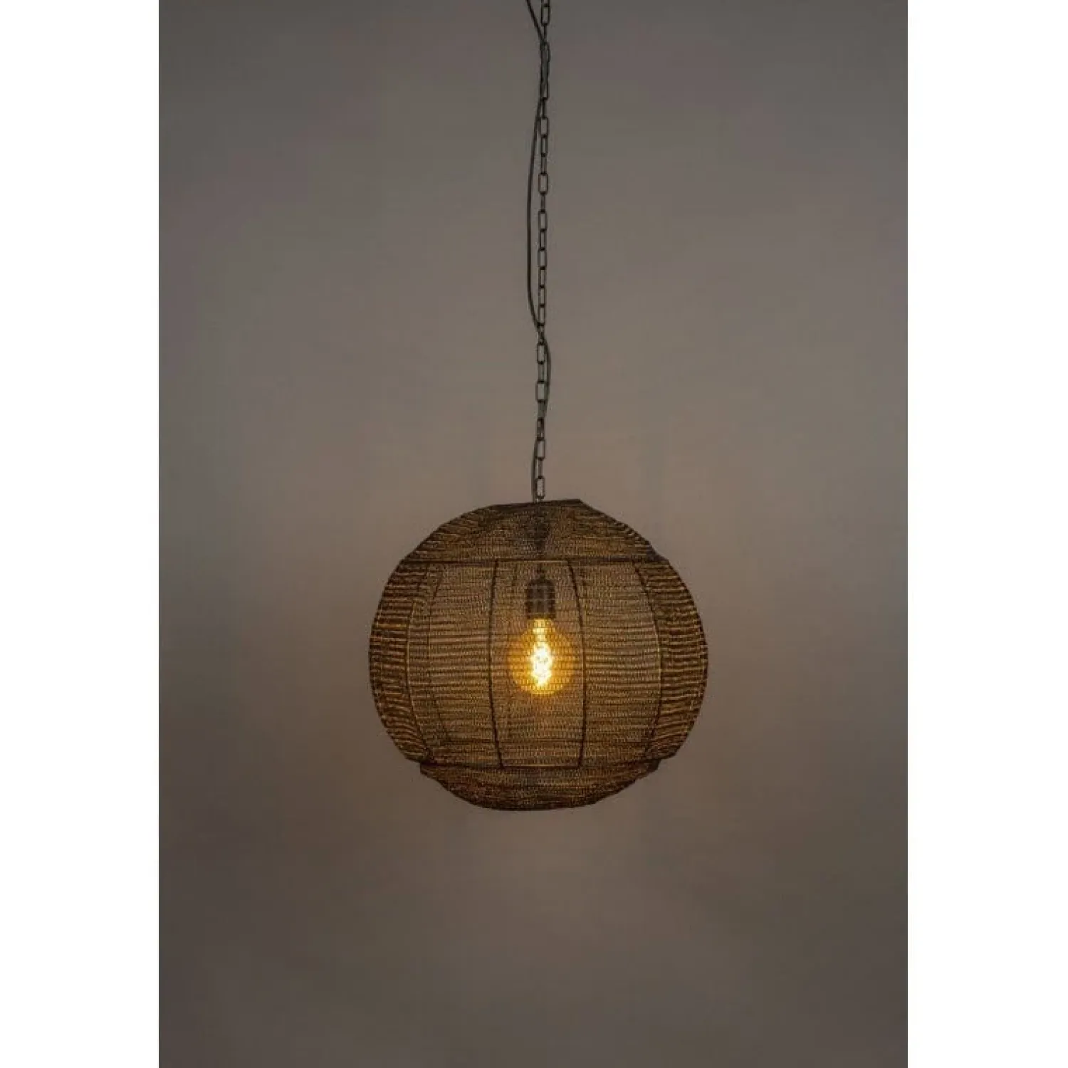 Dutchbone Hanglampen|Meezan 1-lichts Hanglamp Zwart 50cm