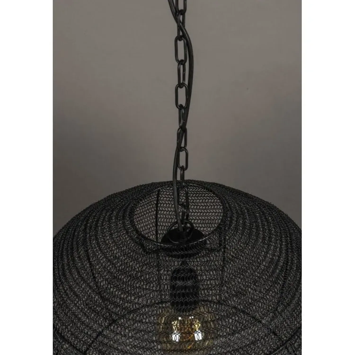 Dutchbone Hanglampen|Meezan 1-lichts Hanglamp Zwart 50cm