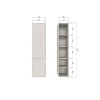 WOOOD Wandkasten|Industriele Kasten|Meggy Smalle Wandkast grenen dust 55 cm