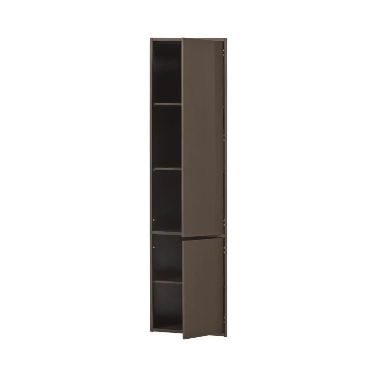 WOOOD Wandkasten|Industriele Kasten|Meggy Wandkast Smal Grenen Middenbruin 55cm