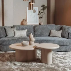 Tower living Salontafels|Melzo Salontafel rond beige 90cm